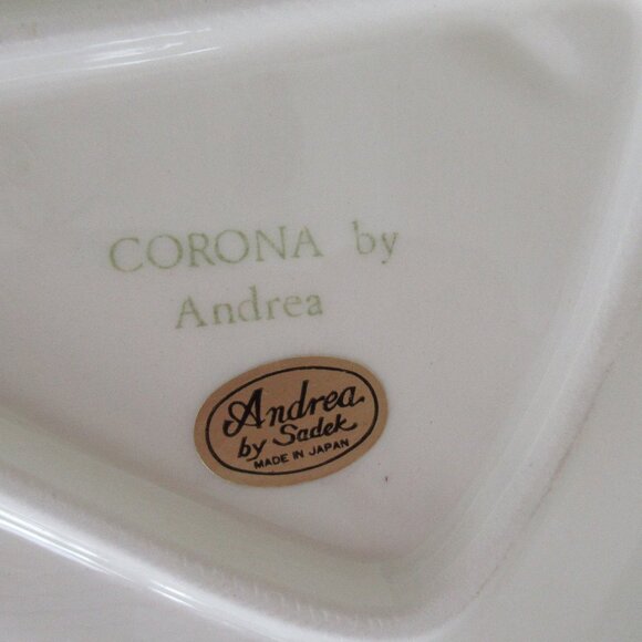 VTG New Andrea by Sadek, CORONA Anti Pasti Tray, Dish Floral Embossed Scalloped - Picture 4 of 10
